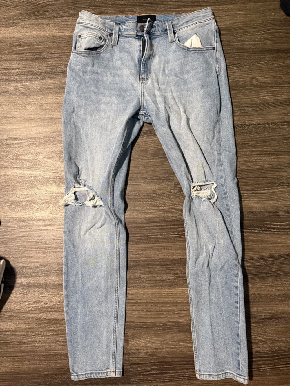 ROLLA'S | Light Blue Skinny Distressed Jeans | 34x32